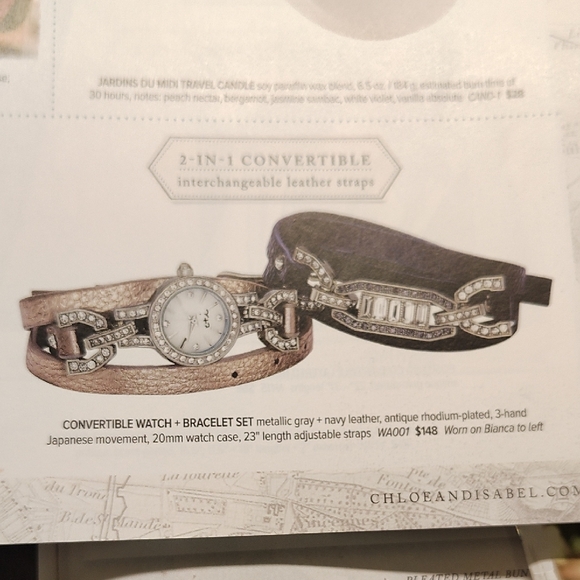 Chloe + Isabel Convertible Watch + Bracelet Set NIB